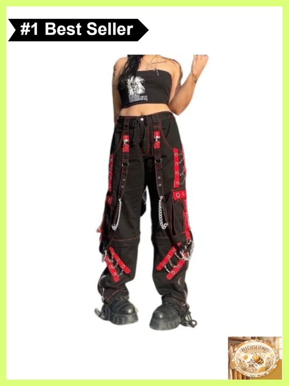 Y2K Baggy Wide Leg Bell Bottom Jeans Goth Punk Emo Hip Hop Grunge Pants
